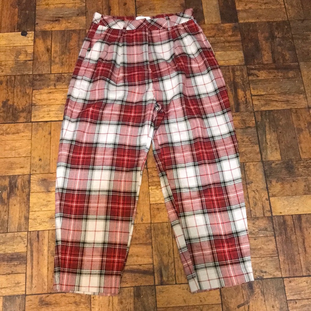 COPY - H&M red plaid pants